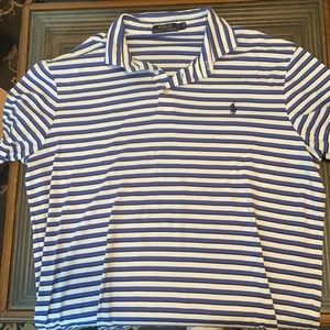 Blue and White stripped Polo